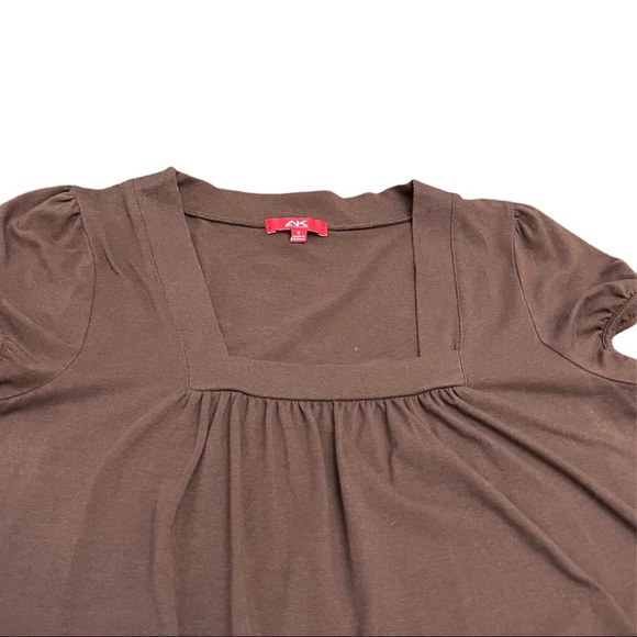 AK | ANNE KLEIN SPORTS | A LINE CAP SLEEVE DRESS | SZ S | BROWN - Picture 3 of 7